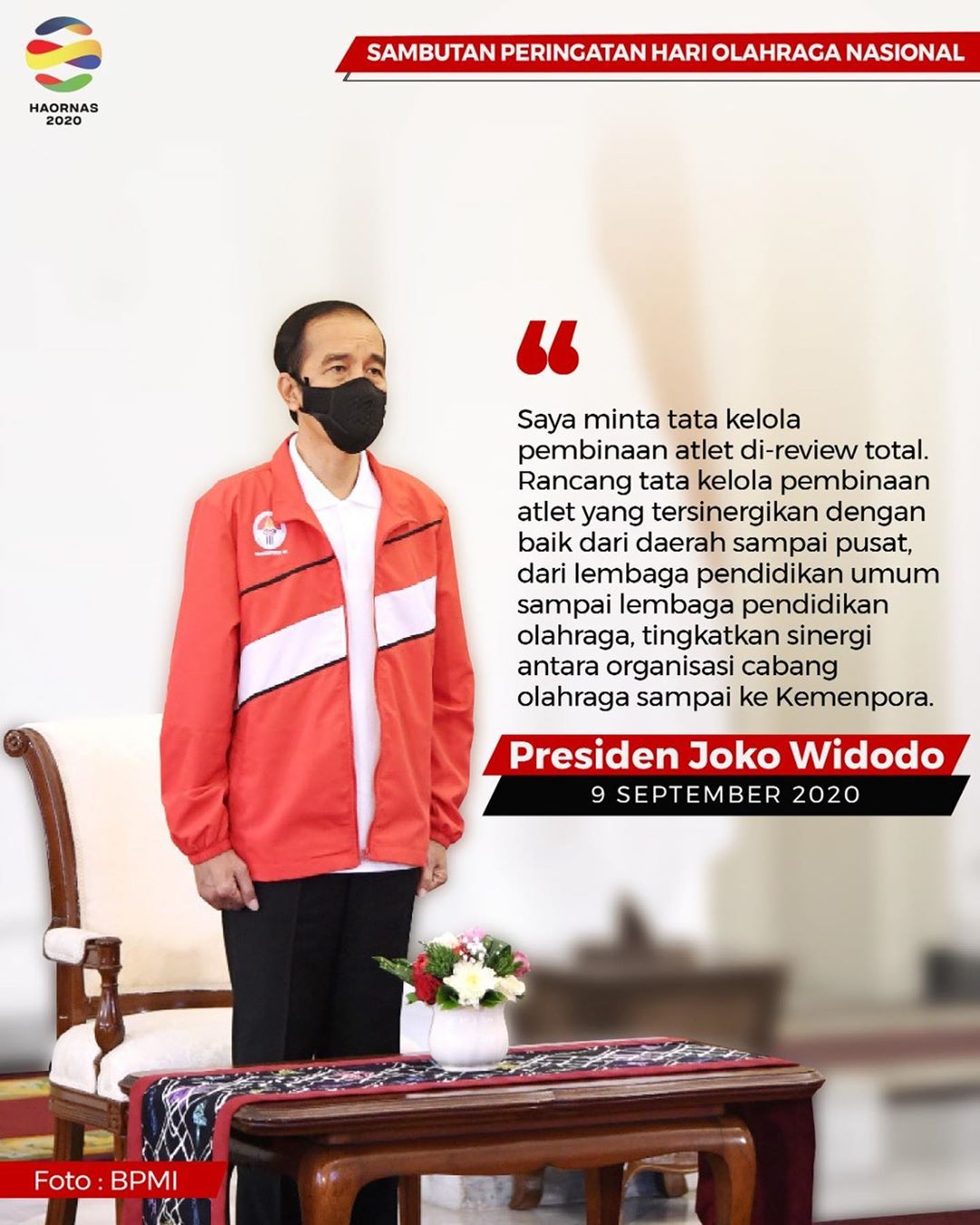 Pesan Presiden RI Jokowi, saat pembukaan HAORNAS ke- 37 pada 9 September lalu